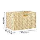 Axyaa Large Woven Storage Basket Home Organizer Wardrobe Closet Clothes Box