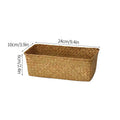 Axyaa Wicker Storage Basket Picnic Laundry Organizer Fruit Seaweed Box