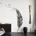 Axyaa Carved Feather Wall Stickers - Home Decor Self Adhesive Living Room Decals