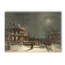 Winter Trees Canvas Print Nordic Wall Art Vintage Landscape Poster by Axyaa.