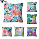 Axyaa Watercolor Flowers Painting Print Pillowcase 45x45cm Home Decor Pillows