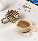 Axyaa Irregular Flower Ceramic Coffee Cup Milk Tea Breakfast Mug Drinkware
