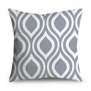 Axyaa Gray Lumbar Pillows - 45X45CM Damask Geometry Floral Stripes Plaids Print