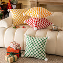 Axyaa Christmas Plaid Jacquard Pillow Cover - 45x45cm