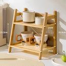 Bamboo Kitchen Spice Caddy Organizer by Axyaa