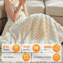 Axyaa Fast Heat 3D Jacquard Electric Heated Blanket - 6 Settings & 4 Hours
