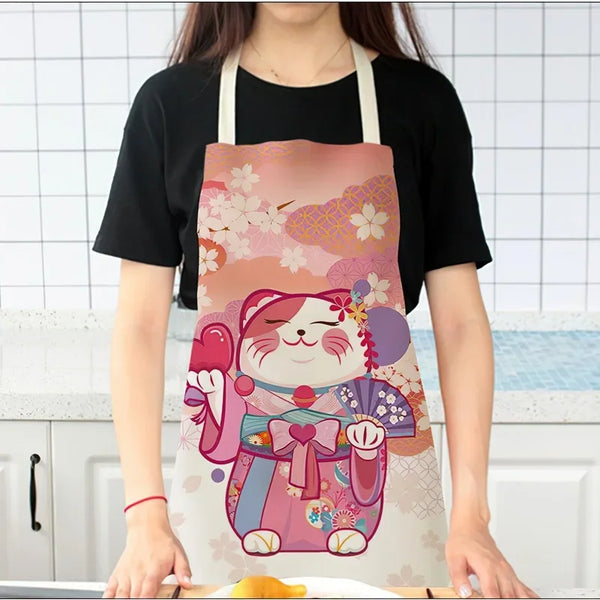 Axya Japanese Lucky Cat Cooking Apron