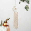 Bohemian Moon Dream Catcher With or Without Light, Macrame Dreamcatcher for Home Decor by Axyaa
