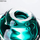 Green Glass Gyroscope Vase by Axyaa - Creative Desk Decoration & Floral Arrangement