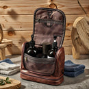 Axyaa Men's Business Toiletry Bag: Large Capacity PU Leather Travel Organizer