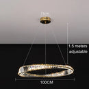 Axyaa Gold Crystal LED Chandelier with Remote for Living Room, Bedroom, Kitchen