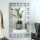 Axyaa Rectangular Large Modern Accent Mirror with Grecian Venetian Frame Edge