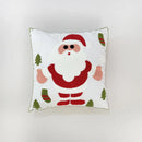 Embroidery Christmas Throw Pillowcase Elk Red Decoration Square Pillowcases by Axyaa