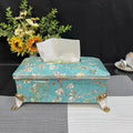 Axyaa Ceramic Flower Tissue Box, Coffee Table Decor, Elegant High-End Storage Solution