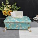 Axyaa Ceramic Flower Tissue Box, Coffee Table Decor, Elegant High-End Storage Solution