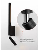 Axyaa Nordic Minimalist Wall Sconce Rotating LED Lamp White