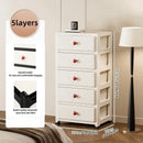 Axyaa 13.8 Inch Drawer Storage Cabinet, 3-6 Tier, Large Capacity, Multi-Color Options