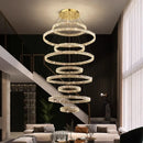 Axyaa Crystal Chandelier: Modern Home Décor Pendant Lighting for Living & Dining Room