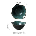 Axyaa Flame-Killed Ceramic Flower Shape 4" Bowl Set for Molecular Cuisine & Serving