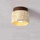 Axyaa Yellow Cave Stone Ceiling Lamp - Wabi-sabi Inspired LED Light for Home Decor