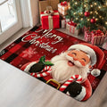 Axyaa Santa Claus Welcome Door Mat for Christmas Home Decor
