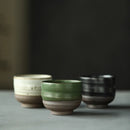Axya Coarse Pottery Tea Cup - Handmade Japanese Kung Fu Tea Set - Retro Master Cup