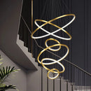 Axyaa Modern Stair Chandelier Pendant Light Ceiling Lamp LED Chandeliers Living Room