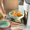 Axyaa Silicone Air Fryer Pan Liner for Oven Baking Tray & Pizza Chicken Mould