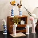 Axyaa Coral Duct Family Ceramic Vase - Handmade Floral Arrangement Home Decoration