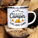 Axyaa Caravan Adventure Enamel Mug for Camping and Campfires