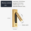 Axyaa Black Brass USB Wall Lamp Sconce, 3W Spotlight for Bedroom Reading