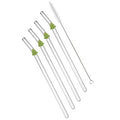 Axyaa Glass Straw Set: Reusable Eco-Friendly Smoothie Cocktail Bubble Tea Straws