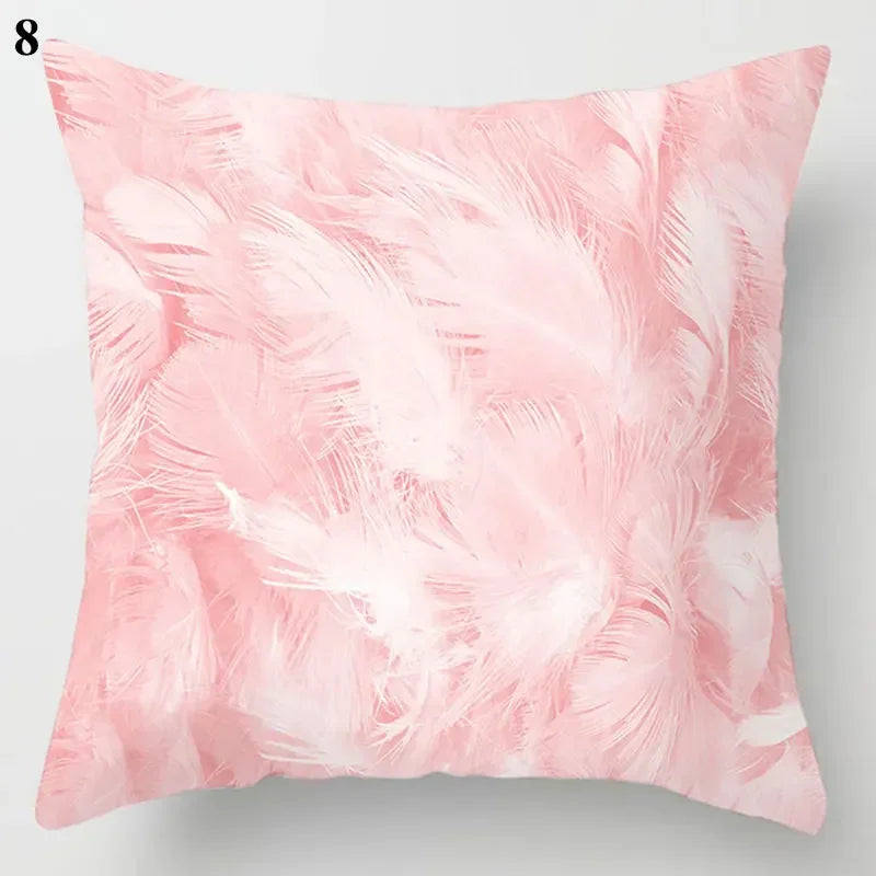 Axyaa Cloud Moon Star Pattern Pillowcase White Grey Letters Printed Home Decor