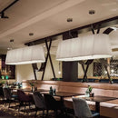 Axyaa Nordic White Fabric Bar Pendant Lights - Minimalist Home Decor Lighting