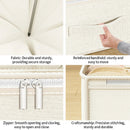 Axyaa Foldable Cotton Linen Wardrobe Organizer Storage Bags - Set of 3