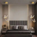 Axyaa Butterfly Acrylic LED Chandelier for Bedroom, Home Décor - Pendant Ceiling Light