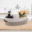 Axyaa Cotton Rope Storage Basket with Handle - Large Capacity Desktop Organizer
