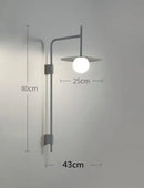 Axyaa Nordic Arm Movable Glass Wall Lamp with G9 Bulb for LED Lighting