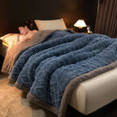 Axyaa Three-Layer Plush Blanket: Thick, Warm, & Versatile