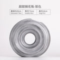 Axyaa Ceramic Donut Vase Black Oval Hollow Minimalist Wedding Decor Fashion Home