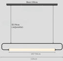 Axyaa Black Gold LED Pendant Light Minimalist Nordic Dining Kitchen Chandelier