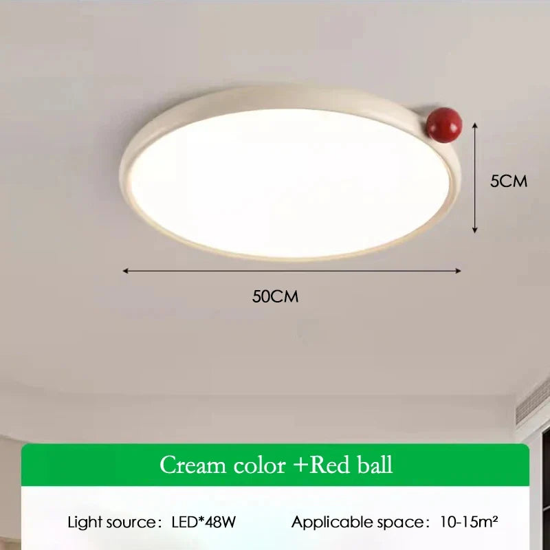 Axyaa Round LED Ceiling Lamp: Modern Bedroom Study Lighting for Elegant Home Decor