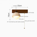 Axyaa LED Wall Lamps Indoor Bedroom Loft Pull Chain Yellow Travertine Vintage Wabi Sabi Mirror Light