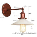 Axyaa White Glass LED Wall Sconce Vintage Industrial Wall Light