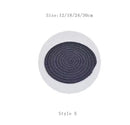 Axyaa Cotton Dining Table Mat Set - Heat Resistant Circular Dish Mat