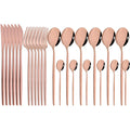 Axyaa 24pcs Stainless Steel Cutlery Set Fork Teaspoon Knife Silverware Flatware