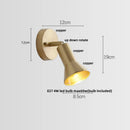 Axyaa Nordic LED Walnut Wall Lamp with Pull Chain Switch