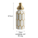 Axyaa European Gold Luxury Ceramic Vase General's Jar Ornament Art Craft Decor