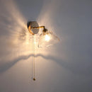 Axyaa Modern Copper LED Wall Lights with Clear Glass Switch