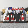 Axyaa West Wing Cast Plaid Throw Blanket - Soft & Fluffy for Multi-Purpose Use